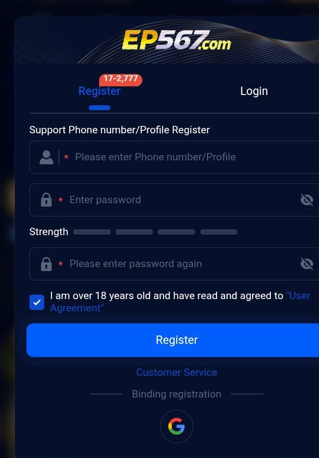 EP567 Game Register