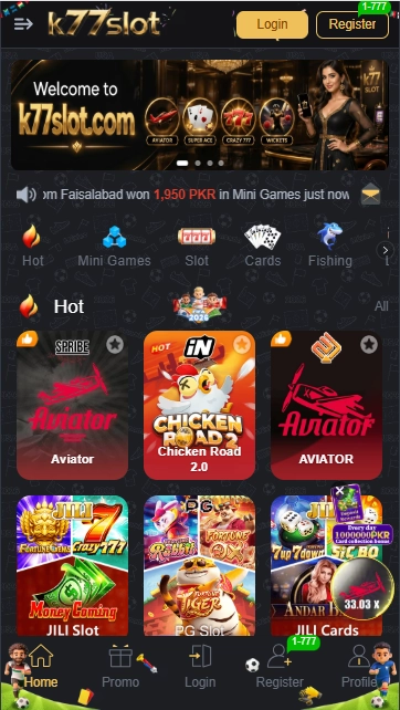 K77slot Game Register